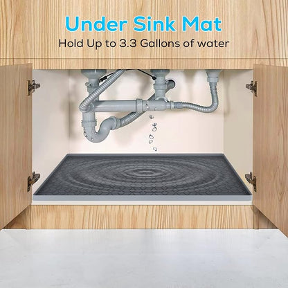 Under Sink Mat, Silicone Waterproof Under Sink Liner, Sink Cabinet Organizer - Image 4
