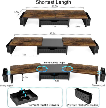 gianotter Dual Monitor Stand Riser, Desk Organizer - Image 6