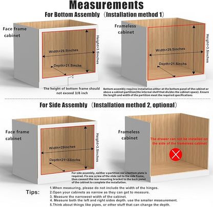 29”W x 21”D x 3”H Soft Close Slide Out Wood Drawer Organizer - Image 4