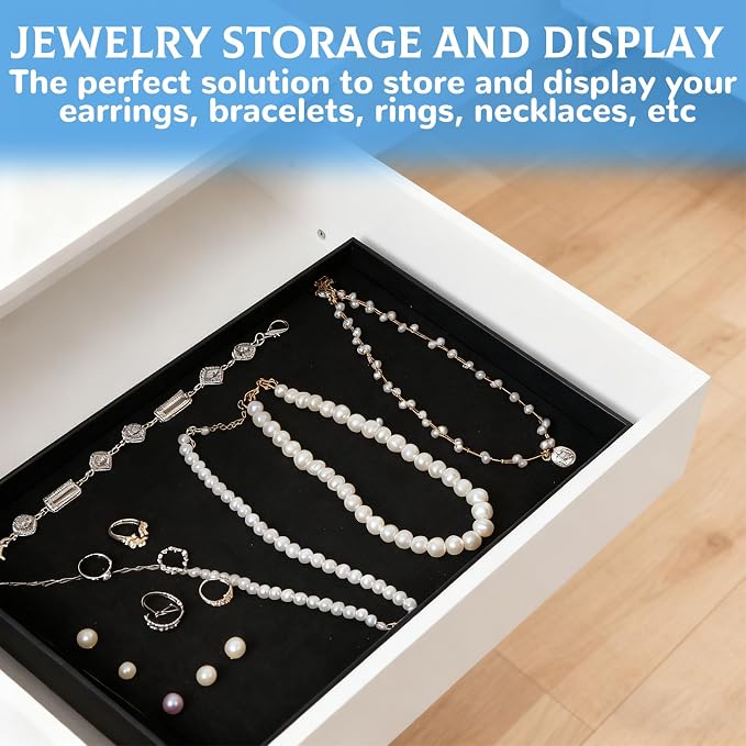 10 Pcs Velvet Stackable Jewelry Tray Showcase Display Jewelry Organizer Tray - Image 5