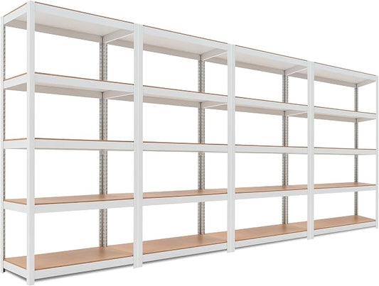 HOMEDANT House 5-Tier Laminated Metal Shelving Unit Adjustable Storage Utility by TheBestOrganizingSolution