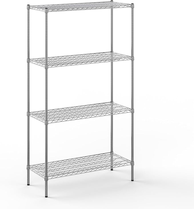 18" Deep x 42" Wide x 74" Height Wire Shelving Kit | 4-Tier | NSF Commercial by Regal+Altair