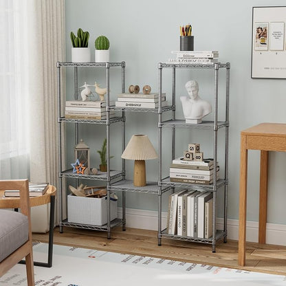 Small 5 tire Shelves Storage Wire Shelving Unit Metal Shelf Adjustable - Image 5