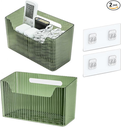 Set Of 2 Storage Organizer Bins Wall Mounted Shower Basket, Shower Caddy by LaeNuvole