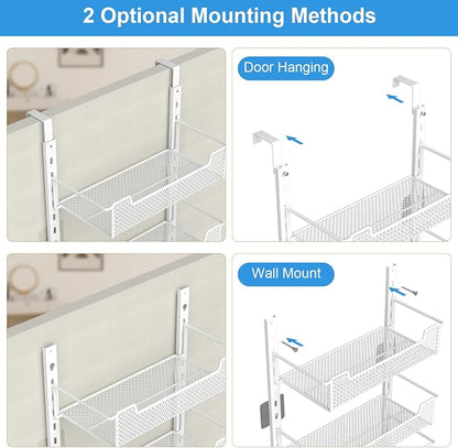 12.3" W Narrow Over the Door Pantry Organizer, 6-Tier Over the Door Organizer - Image 5