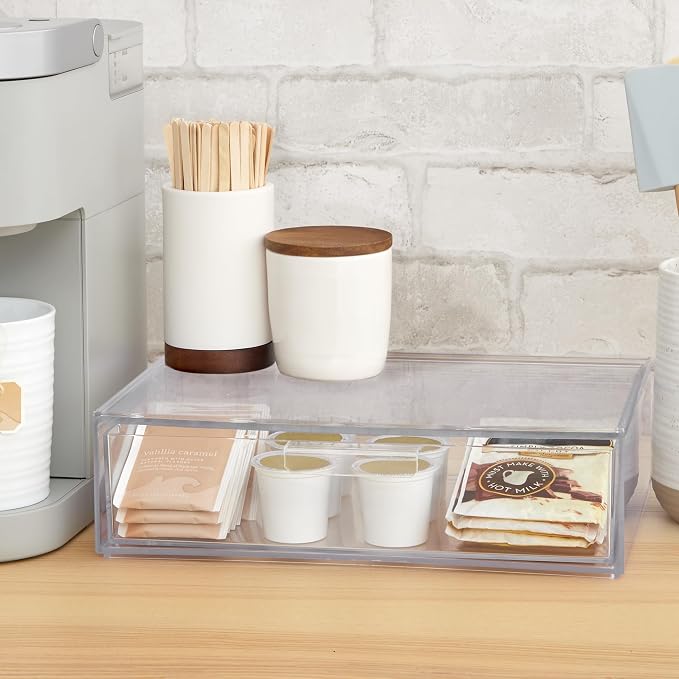 STORi Audrey Stackable Clear Bin Plastic Organizer Drawer | Organize Eyeshadow - Image 4