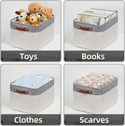 HNZIGE Large Storage Baskets for Shelves Fabric Storage Toy Baskets - Image 5