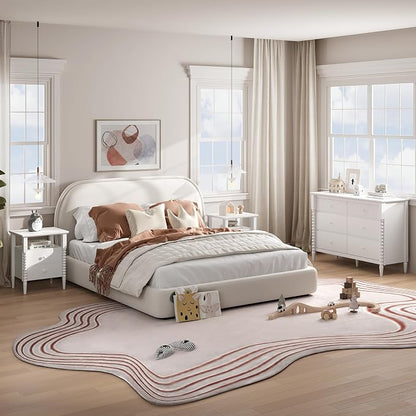 3 Piece Bedroom Set, Vintage 6 Drawer Dresser and Nightstand Sets - Image 9