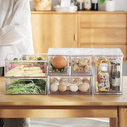 Taiuloo Clear Stackable Storage Drawers - Image 7