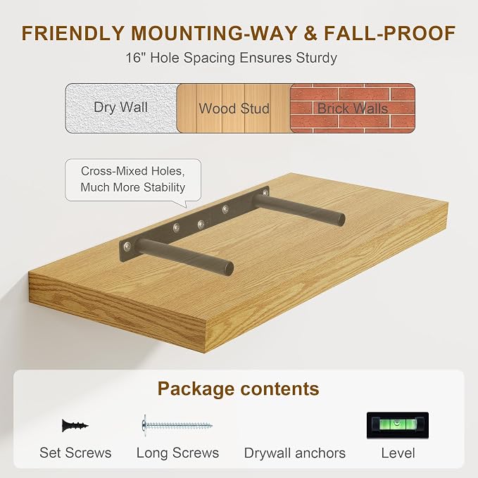 Fun Memories Floating Shelves, 8 Inch Deep Floating Shelves - Image 7