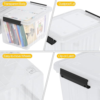 Obstnny 50 L Clear Plastic Storage Bins - Image 5