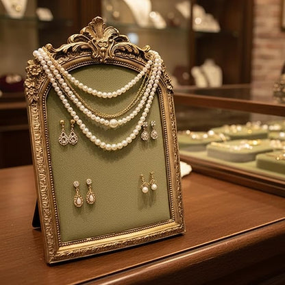 Green Velvet Jewelry Holder Organizer & Necklace Display Stand, 10 * 6.7inches - Image 4