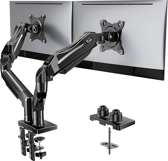 HUANUO Dual Monitor Stand, Fully Adjustable Monitor Desk Mount by HUANUO