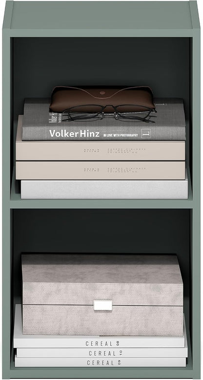 Furinno PASIR Book Shelf, 2-Tier Modern Bookshelf, Open Shelves Bookcase 9 x 12 - Image 4