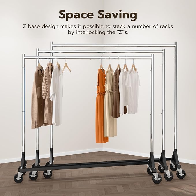HOKEEPER Commercial Z Base Garment Rack Hold 500LBS Heavy Duty Clothing Rack - Image 6