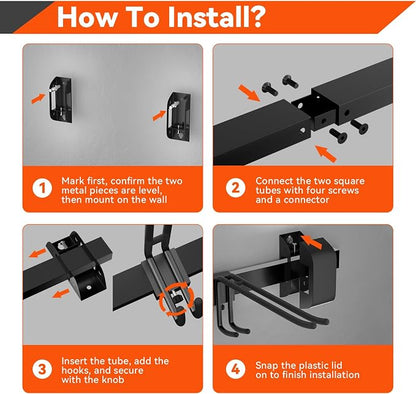 32" Ski & Snowboard Wall Rack – Heavy-Duty Wall Mounted Ski Storage - Image 6