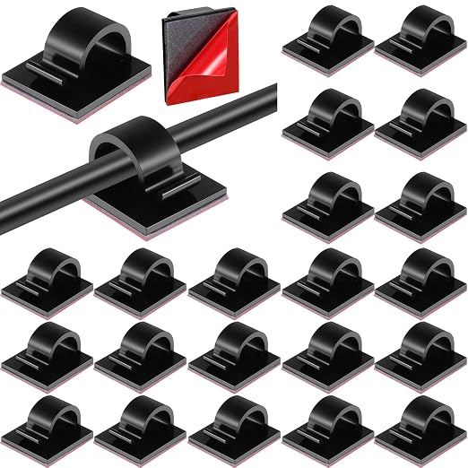 Namalu 60 Pieces Mini Cable Clips Hooks Christmas Light Clips Self Adhesive by Namalu