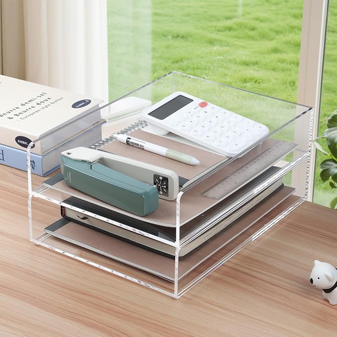 4 Pack Acrylic Paper Tray Organizer - Image 4