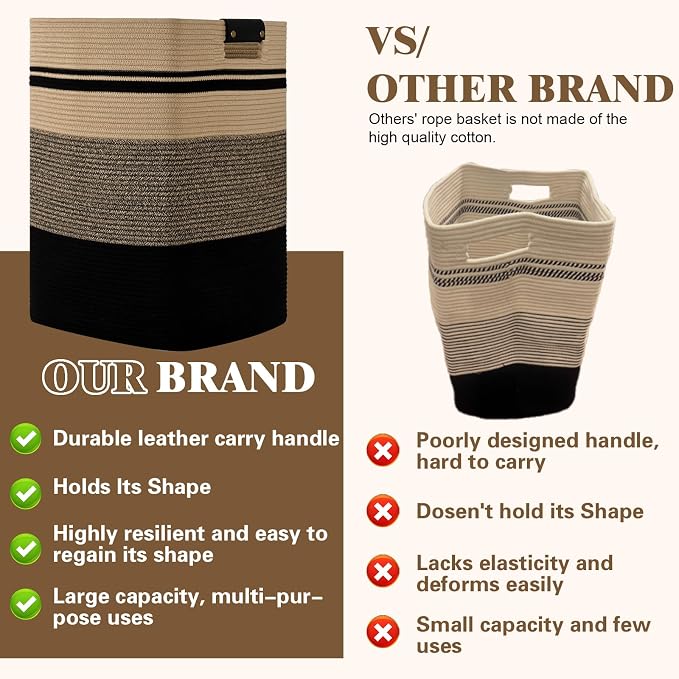Laundry Hamper, 75L Tall Laundry Basket - Image 4