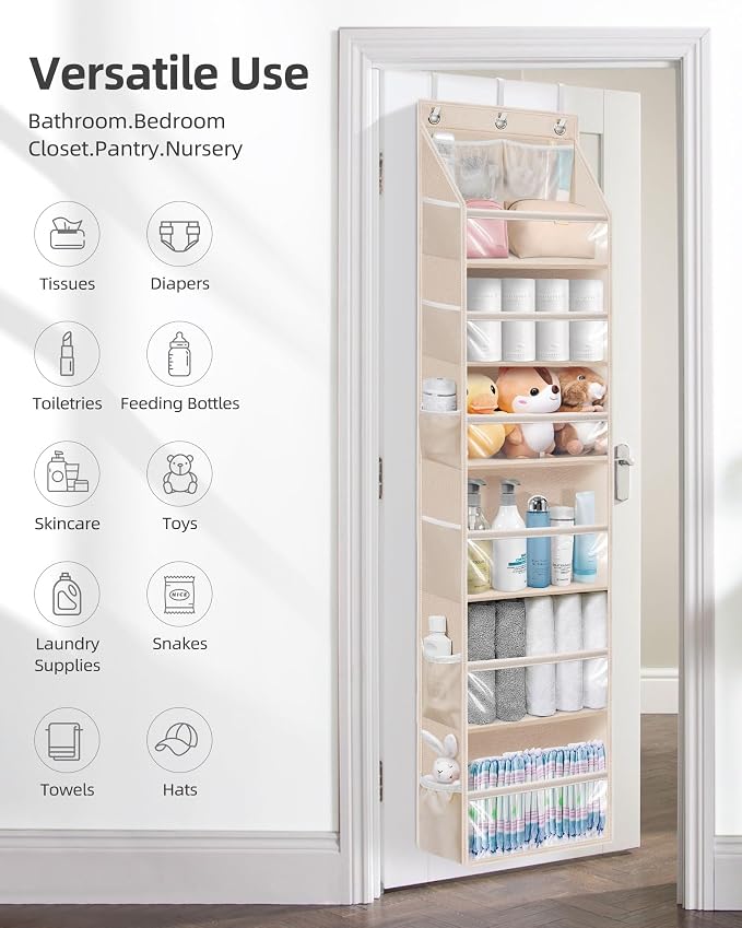 STORAGE MANIAC Over the Door Organizer Large Capacity Hanging Organizer - Image 5