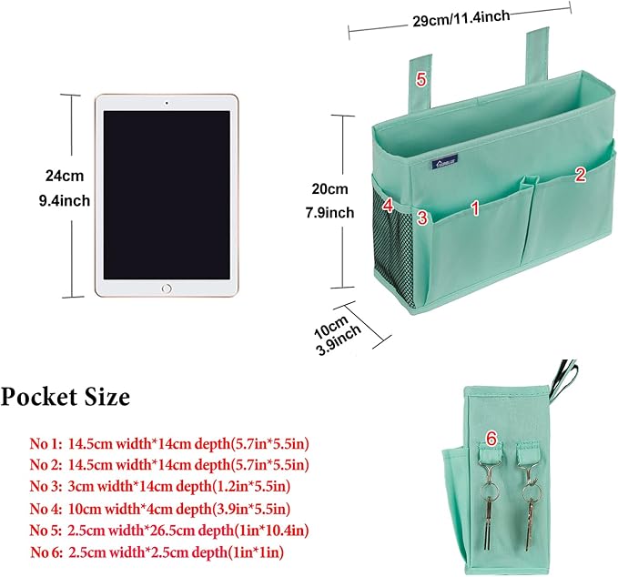Surblue Caddy Hanging Organizer Bedside Storage Bag - Image 6