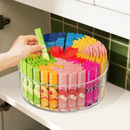 Rotating Drink Mix Organizer, Water Packet, Water Flavor Packet, Divided Drink - Image 3
