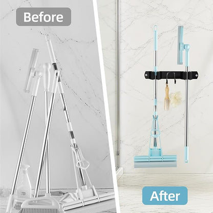 Broom Holder Wall Mount, Stainless Steel Mop and Broom Organizer, Broom Hanger - Image 7