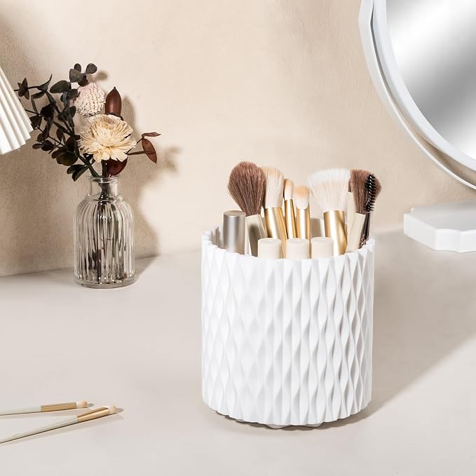 Anyoifax Makeup Brush Holder Organizer 360°Rotating Make Up Brushes Container - Image 2
