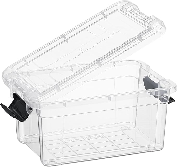 Superio Storage Bins with Lids- 8 Pack, 1.85 Qt Clear Boxes - Image 5