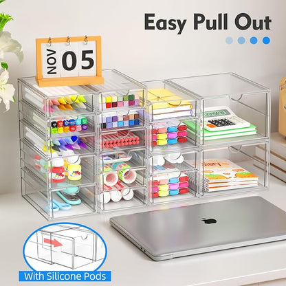 Makeup Acrylic Organizer with 17 Drawers, Desk Organizers and Accessories - Image 4