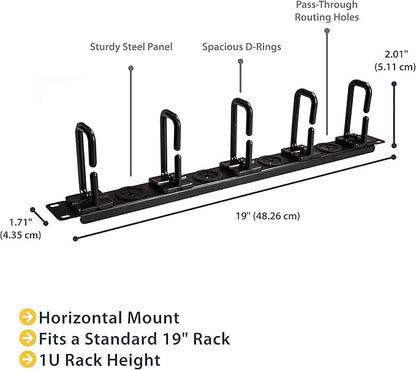 StarTech.com 1U 19" Cable Management Organizer - Image 2