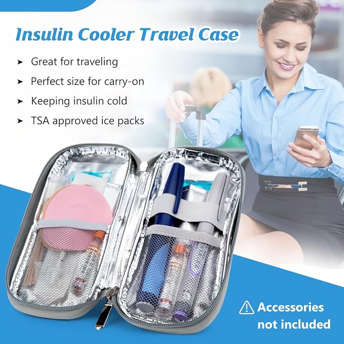 YOUSHARES Insulin Cooler Travel Case TSA Approved Medication Diabetic Supplies - Image 2