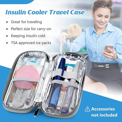 YOUSHARES Insulin Cooler Travel Case TSA Approved Medication Diabetic Supplies - Image 2