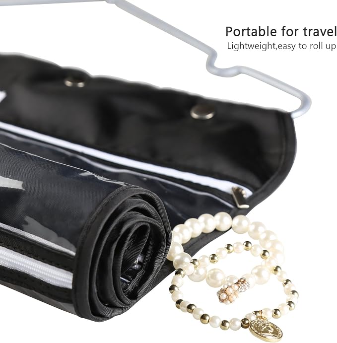 BB Brotrade Hanging Jewelry Organizer, Accessories Organizer, 56 Zipper Pocket - Image 6