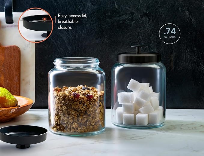 KooK Glass Kitchen Canister Set, Food & Storage Containers - Image 2