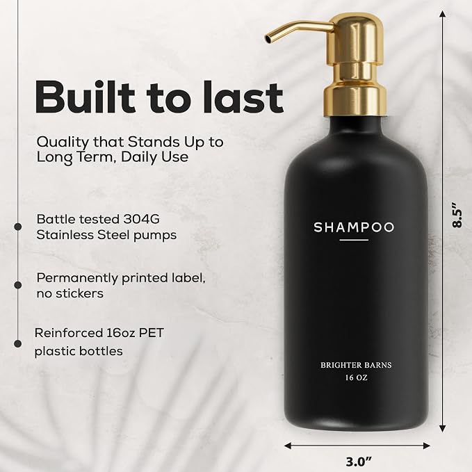 Luxury Shampoo and Conditioner Dispenser Set by Brighter Barns - Image 3