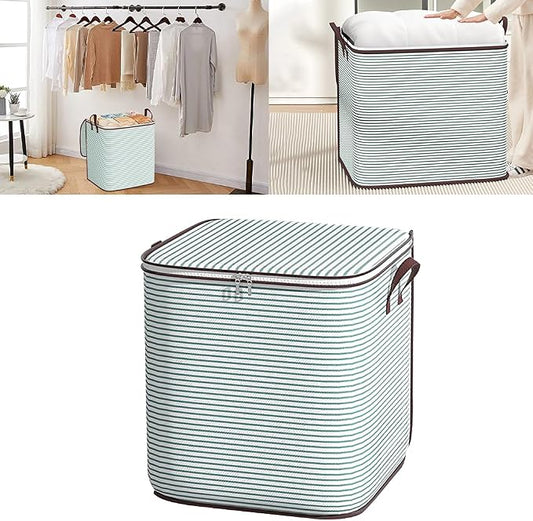 Blanket Storage, 100L Foldable Storage Bin, Large Clothes Organizer Bags by KyeeaDIY