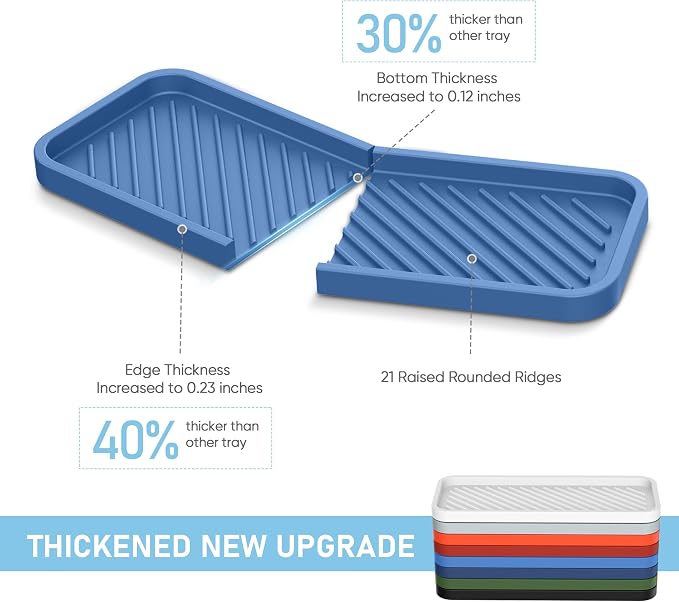 EG-SIPRO Silicone Sponge Holder, Kitchen Sink Organizer Tray, Sponge Caddy Dish - Image 2