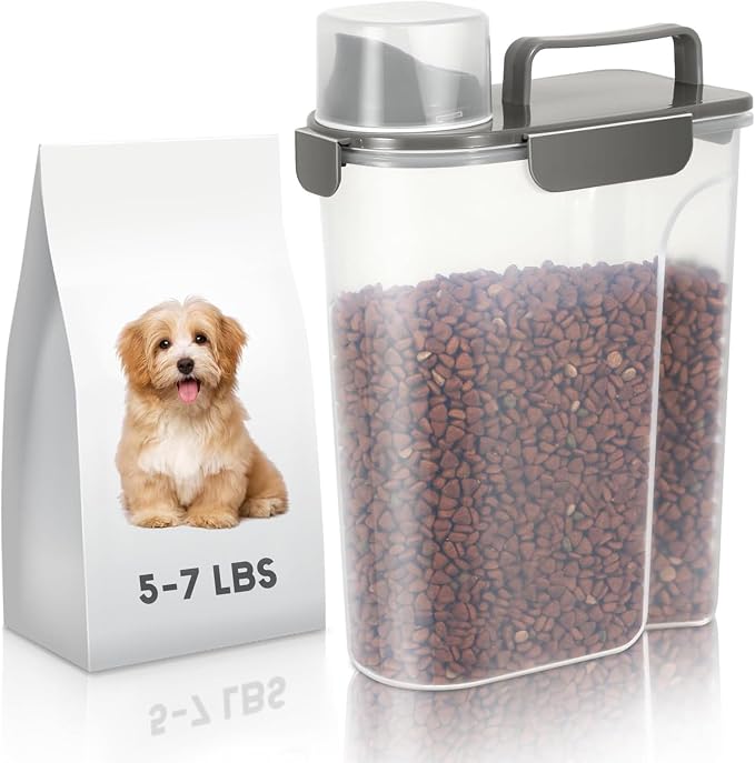 5-7Lbs Cat Dog Pet Food Storage Container by LEAWALK