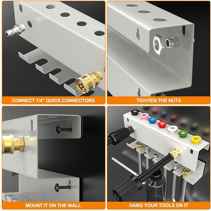 GASHER Pressure Washer Gun Holder, Wall Mount Foam Cannon Holder - Image 5