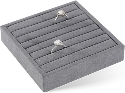 Dark Blue Jewelry Display Tray Ring Necklace Earring Bangle Organizer by Yinbeini