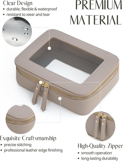 Popvibe Clear Makeup Bag Travel Cosmetic Case Transparent Toiletry Bag - Image 2