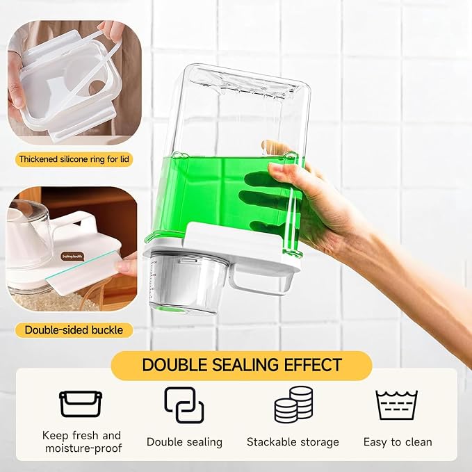 Cereal Container，Rice Storage Dispenser-Airtight Food Storage Organizers - Image 4