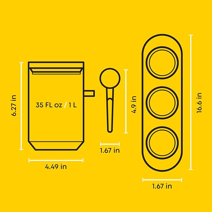 JoyJolt Holden 32oz Stackable Glass Storage Containers - Image 2