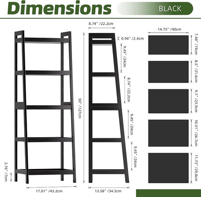Bookshelf, 5 Tier Ladder Bookcase - Image 3
