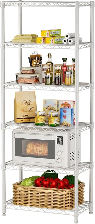 5 tire Shelves Storage Wire Shelving Unit Metal Shelf Adjustable Organizers by Golpart