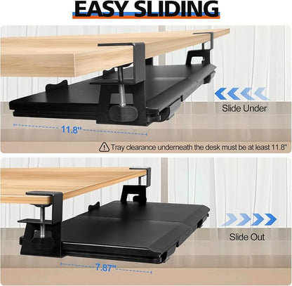 Large Keyboard Tray Under Desk Slide Out - Image 4
