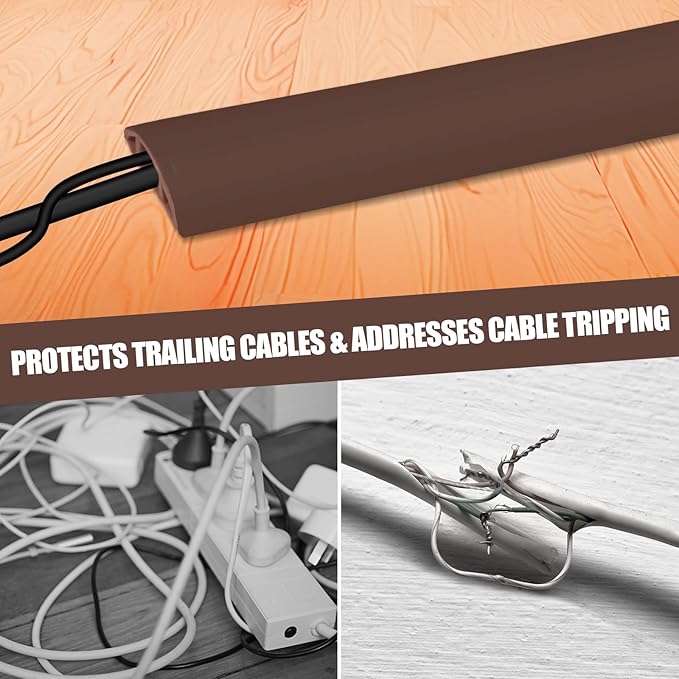 Floor Cord Cover Self Adhesive Cord Hider, 10FT Cable Management, Extension - Image 6