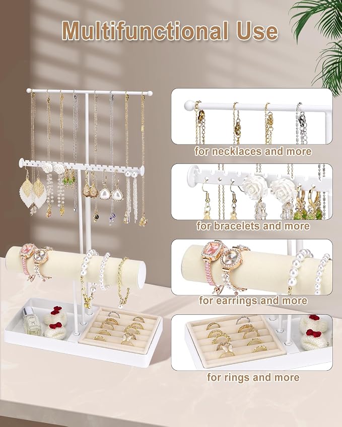 Cirhy Jewlery Holder Necklace Stand, Adjustable Necklace Holder - Image 2