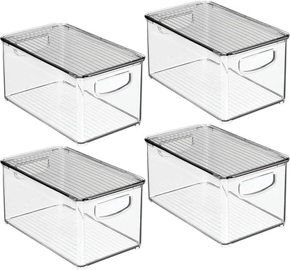 mDesign Plastic Deep Storage Bin Box Container - Image 11